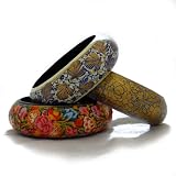 Handpainted Big Wooden Bangle