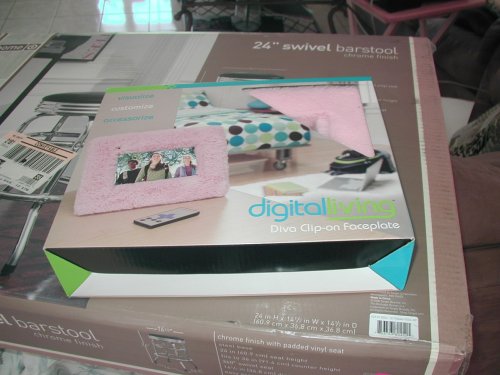 Digital Living Diva Clip-on Faceplate-pink Fur