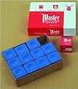 Original USA Billardkreide Master, 12 Stück im Karton (blau/grün/rot/grau)