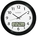 La Crosse Technology WT-3145A 14-1/2-Inch Atomic Analog Wall Clock with LCD