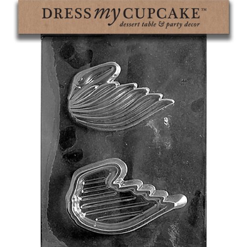 Dress My Cupcake DMCW046 Chocolate Candy Mold, Swan Pour Box, Wedding