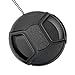 uxcell Univeral 77mm Center Pinch Front Lens Cap for DSLR Camera