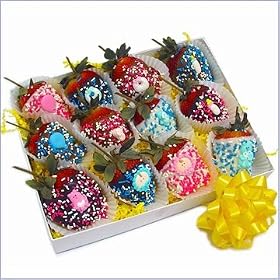 Belgian Chocolate Dipped Baby Berries - 12 Count (Color=Please Select)