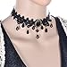 YAZILIND Jewelry Black Lace Statement Choker Collar Necklace Sexy Noble Chain for Women
