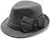 Collection XIIX Women's Glam Fedora Hat, Frost Grey, One Size