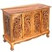 Handmade Asian Furniture - 39" Chinese Dragon Storage Cabinet / Sideboard Buffet - Natural Finish