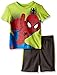 Marvel Boys' Toddler Boys' Spiderman Mesh Short Set with T-Shirt