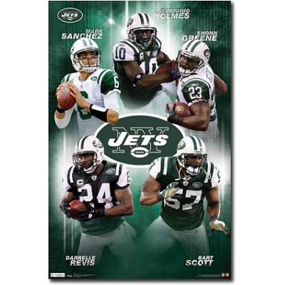 (22x34) New York Jets Collage Sports Poster Print