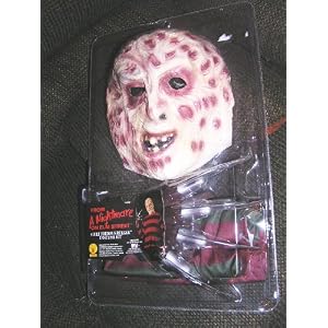 Nightmare On Elm Street Freddy Krueger Adult Costume Kit with Shirt Mask and Glove by Rubies - Standard Size