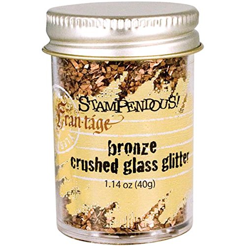 Stampendous Crushed Glitter Glass, Bronze Color