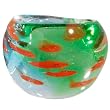 Handmade Orange Green Glass Ring