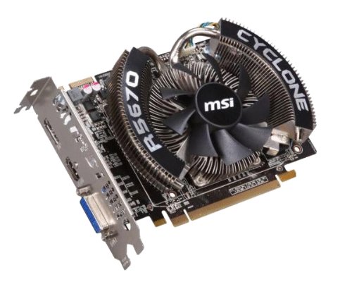 MSI ATI Radeon HD5670 CYCLONE 1 GB DDR5 DVI/HDMI/DisplayPort PCI-Express Video Card R5670 CYCLONE 1G