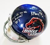 Signed Moore Helmet - Kellen Boise State Blue Broncos Full Size Ncaa - Autographed NFL Helmets