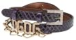 Dolce & Gabbana Women's Python Belt with Rhinestone and Gold Buckle