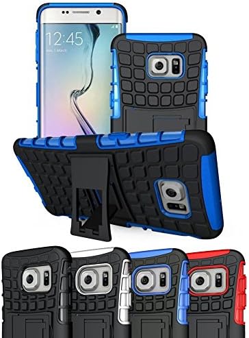 Galaxy S7 edge Case, Deliy [TANK Series] - Shock Proof Heavy Duty Rugged Dual Layer Case with Kickstand for Samsung Galaxy S7 edge, Durable Anti-Scratch Anti-Dust(2016) (Blue)