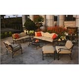 Darlee Monte Carlo Cast Aluminum Lounge Set With Cushions