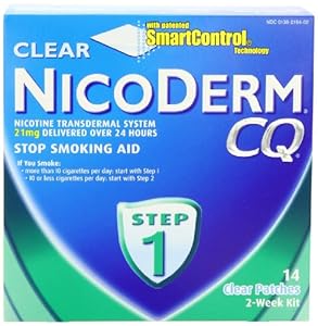 NicoDerm CQ Step 1 Clear Patch, 21mg, 14-Count