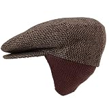 Borsalino Barleycorn Tweed Cap with Earlaps
