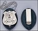 Clip on Leather Badge Holder with Chain
