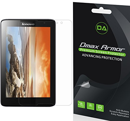 [3-Pack] Dmax Armor- Lenovo IdeaTab A8-50 / Tab A8 Screen Protector Anti-Bubble High Definition Clear Shield - Lifetime Replacements Warranty- Retail Packaging