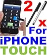 2X Stylus Pens for Ipod touch / Iphone / Touchscreen devices! 2x Pens, 1 Silver 1 Black! iPOD