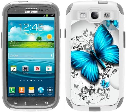 Otterbox Commuter Series Blue Butterfly Hybrid Case for Samsung Galaxy S3