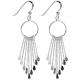 Sterling Silver Multi Spoon Drop Earring