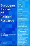 European Journal of Political Research - Incls Political Dat