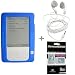 Blue Color Amazon Kindle 2 E-Book Reader Silicone Rubber Skin Case + Kindle2 Stereo Sound Earbud Headphones + FREE Kindle2 Anti Scratch LCD Screen Protector