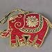 Beaded Red Elephant Ornament - Fair Trade