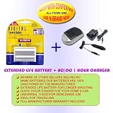 3HR BATTERY + CHARGER OLYMPUS C-8080 EVOLT E-300 E-500 E-330 BLM1