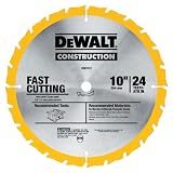 DEWALT DW3112 Series 20 10-Inch 24 Tooth ATB Thin Kerf Saw Blade with 5/8-Inch Arbor