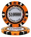 モンテカルロ 13.5g ポーカーチップ 25枚セット オレンジ $10,000