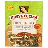 Nueva Cocina Beef Seasoning, Chipotle Taco, 1.25-Ounce Packets (Pack of 12)
