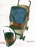 Comfy Baby Stroller Weatherproof Rain Cover with Retractable Sunshade