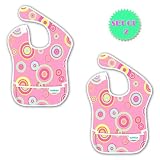 Bumkins Waterproof Superbib Pink Fizz Set of 2