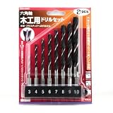 E-Value 六角軸木工ドリルセット 8Pcs