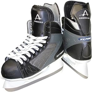 American Athletic Shoe Boy's Ice Force Hockey Skates, Black, 1