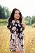 Persun Women Limited Black Floral Print Romper Playsuit With Long Flare Sleeves
