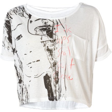 Deals Volcom Kim Gordon F.A. Crop T-Shirt - Short-Sleeve - Women's