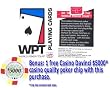 World Poker Tour Official Playing Cards - White, plus Free authentic $5,000 clay poker chip card cover