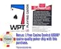 World Poker Tour Official Playing Cards - White, plus Free authentic $5,000 clay poker chip card cover