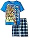 Nickelodeon Boys' Ninja Turtle Plaid Short Set,Blue,6