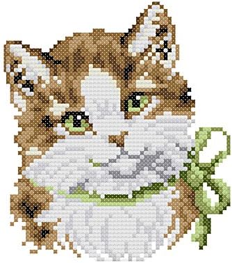 RUIMI Cross Stitch Set Cat 20x22cm