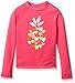 Gymboree Girls' Big Dark Pink Long-Sleeve Pineapple Rashguard, Fuchsia Purple, Medium