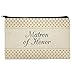 Matron of Honor Wedding Elegant Polka Dots Makeup Cosmetic Bag Organizer Pouch