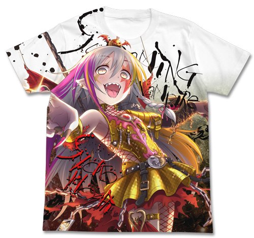 アイドルマスター シンデレラガールズ 絶叫ヴァンパイア 星輝子 フルグラフィックTシャツ ホワイト XLサイズ