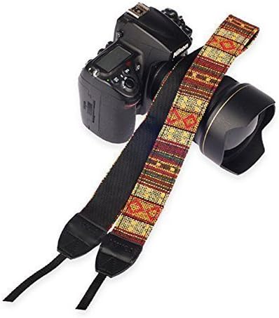 Esddi Folk-custom Camera Shoulder Neck Strap Vintage Multi-Color Soft Camcorder Belt for Canon Nikon Samsung Olympus Sony Fujifilm Panasonic