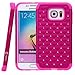 S6 Edge Case, Galaxy S6 Edge Case, Style4U Galaxy S6 Edge Studded Rhinestone Crystal Bling Hybrid Armor Case Cover for Samsung Galaxy S6 Edge with 1 Style4U Stylus [Hot Pink/Hot Pink]