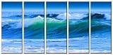 Sea Beach Wave Nature Picture Painting Huge Canvas Print Ready to Hang 60 X 32